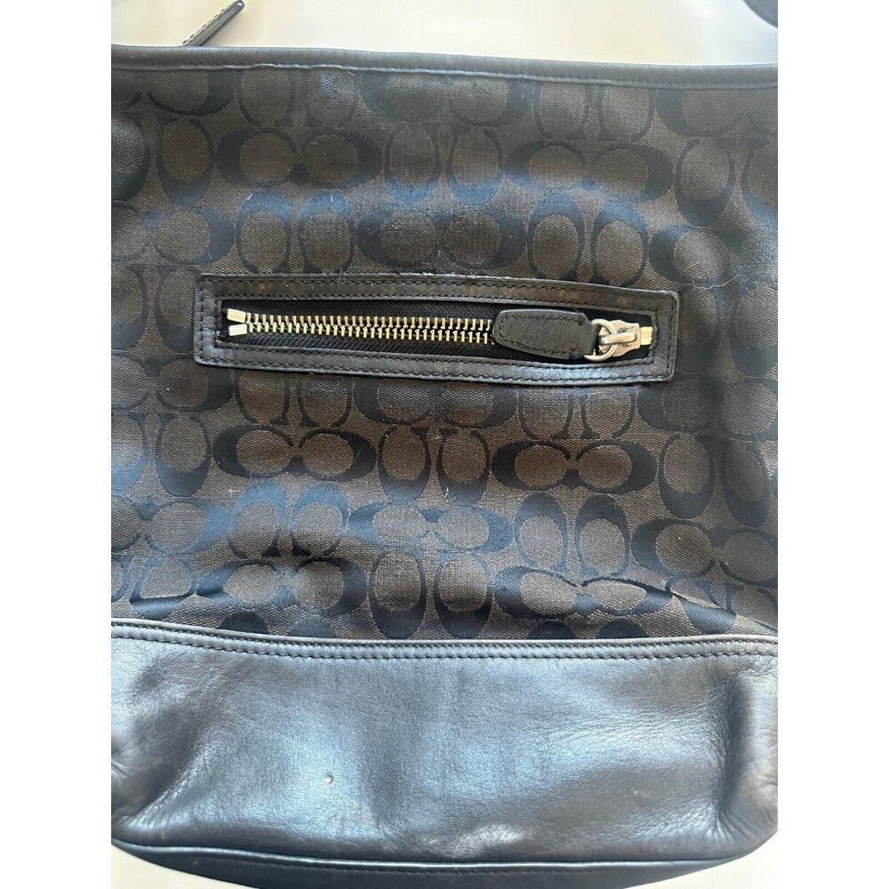 Coach Signature Canvas and Leather Shoulder Bag with Tassel Detail - Picture 6 of 16